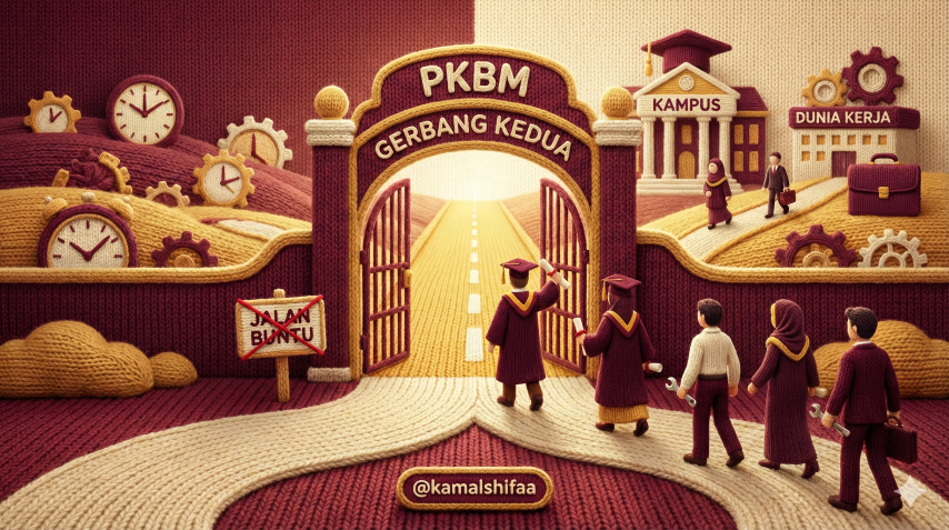 Jalur Pendidikan - Mahasiswa PKBM sedang berjalan meraih impian