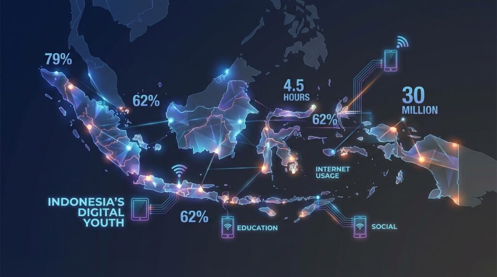 infografis dampak media sosial terhadap anak Indonesia