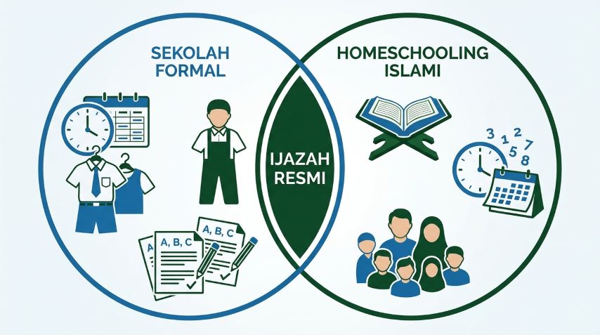 perbedaan filosofi homeschooling islam dan sekolah formal