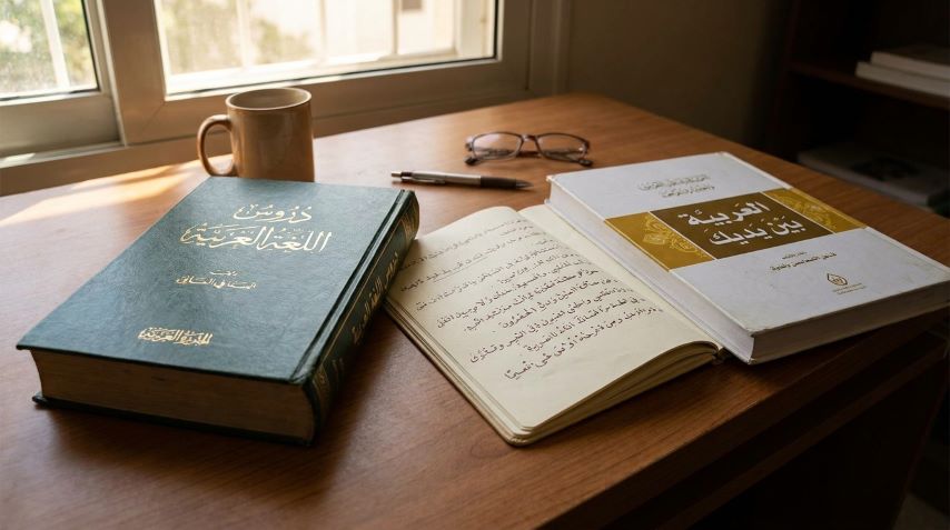 dua kitab rujukan idad lughawy durus al lughah dan al arabiyah baina yadaik