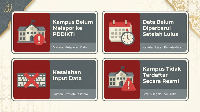 penyebab ijazah tidak terdaftar di pddikti dan cara mengatasinya