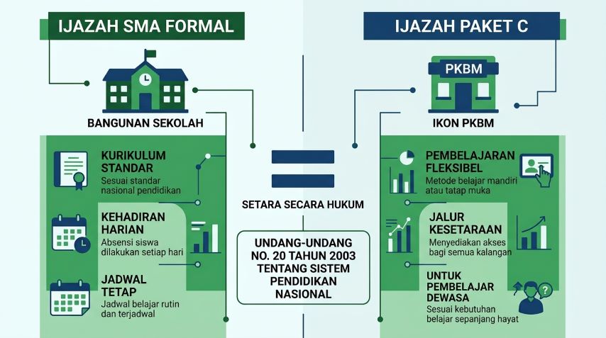 landasan hukum kesetaraan ijazah paket c dengan sma dalam sistem pendidikan indonesia