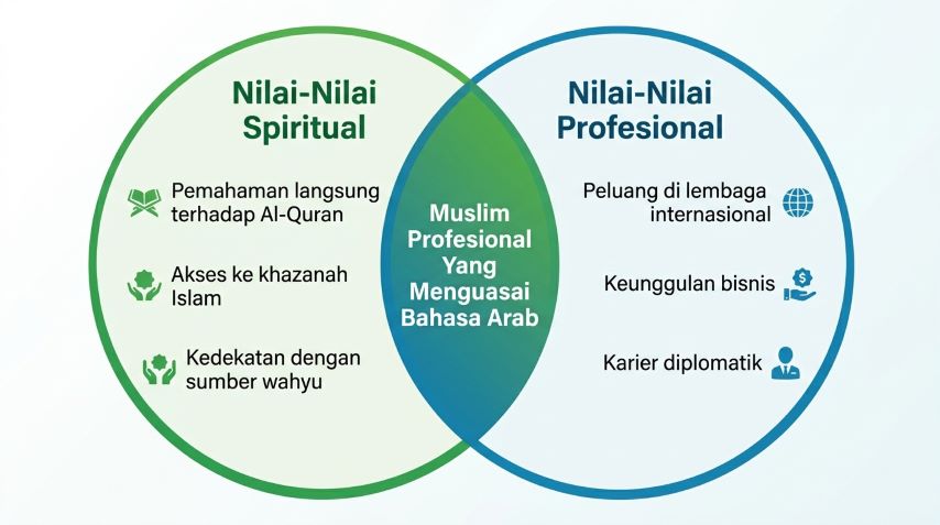 nilai ganda kemampuan bahasa arab sebagai aset spiritual dan profesional muslim