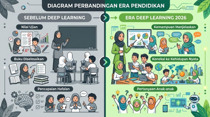 pergeseran tolok ukur kemajuan belajar anak dari hafalan ke pemahaman deep learning 2026