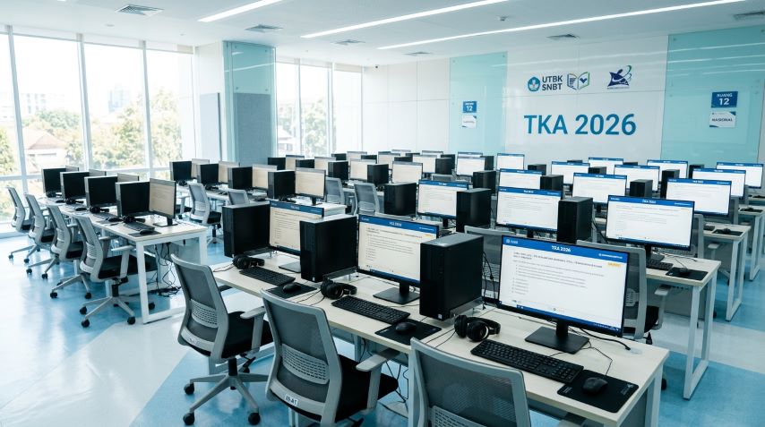 ruang ujian tka 2026 berbasis komputer yang menggantikan sistem un di indonesia