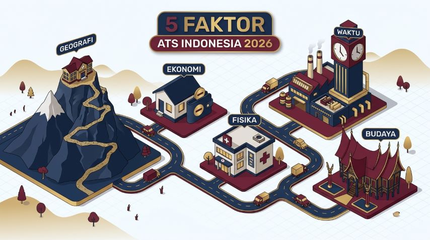infografis isometrik lima faktor penyebab anak tidak sekolah di indonesia 2026